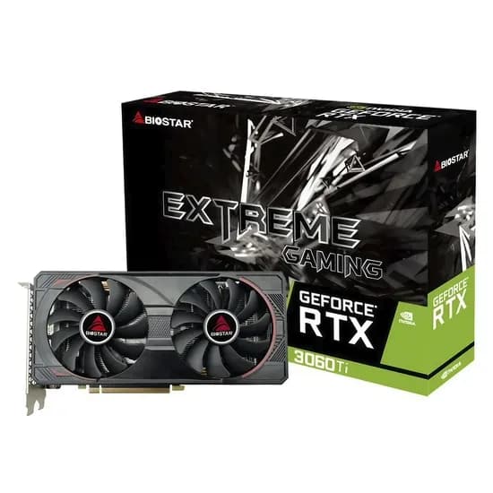 Placa de Vídeo Biostar Extreme Gaming Nvidia Geforce RTX-3060TI 8GB GDDR6 - VN3606TM82
