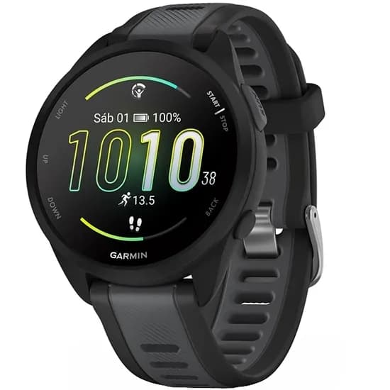 Relógio Garmin Forerunner 165 010-02863 Amoled com GPS/Bluetooth - Cinza/Preto
