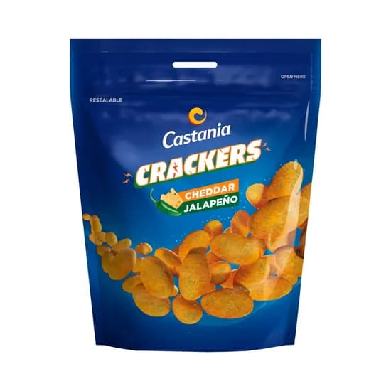 Castania Crackers Cheddar Jalapeño 70G
