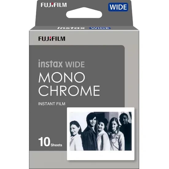 Papel Térmico Fujifilm Instax Wide Monochrome - (10 Folhas de Filme)