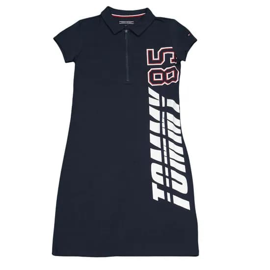 TH Vestido Kids F KG0KG03465-002 08 Azul Marinho