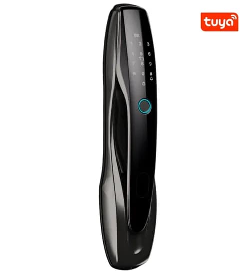 Fechadura Digital S916 Wifi Tuya/Cartão/Chave Preto