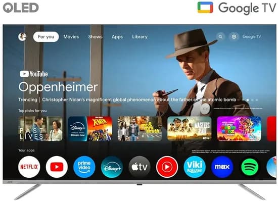 Smart TV Qled JVC 65" LT-65KM748 4K Uhd Bluetooth/Wifi/Googletv
