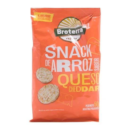Snack de Arroz Broterra Queijo Pacote 50G