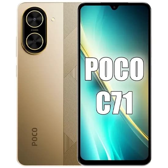 Celular Xiaomi Poco C71 Dual Sim de 64GB/4GB Ram de 6.88" 32MP/8MP - Dourado (Global)