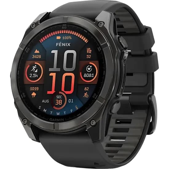 Relógio Smartwatch Garmin Fenix 8 Sapphire 51MM - Carvão Gray/Black (010-02905-20)