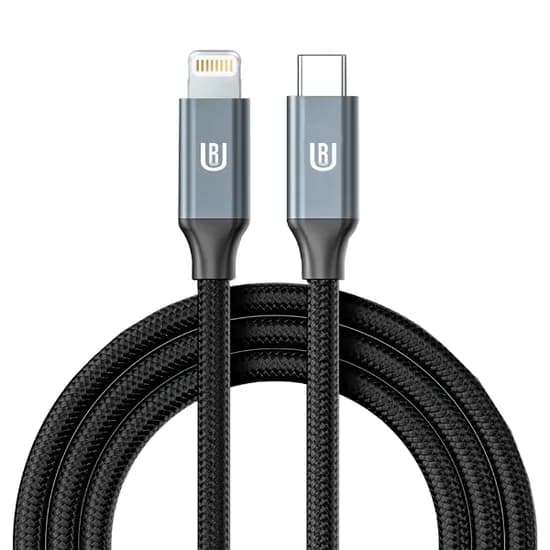 Cabo Ur U-07 USB-C para Lightning / 30W / 1 Metro - Preto/Cinza