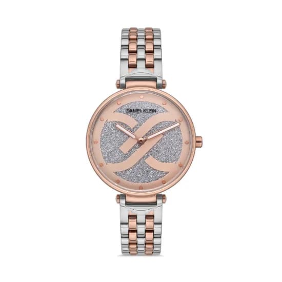 Relógio Analógico Feminino Daniel Klein Premium DK.1.12534-4 - Prata/Rosa Ouro