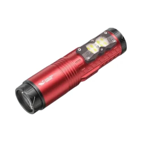 Lanterna Smiling Shark DY-3039 Preto/Vermelho Cabo USB-C