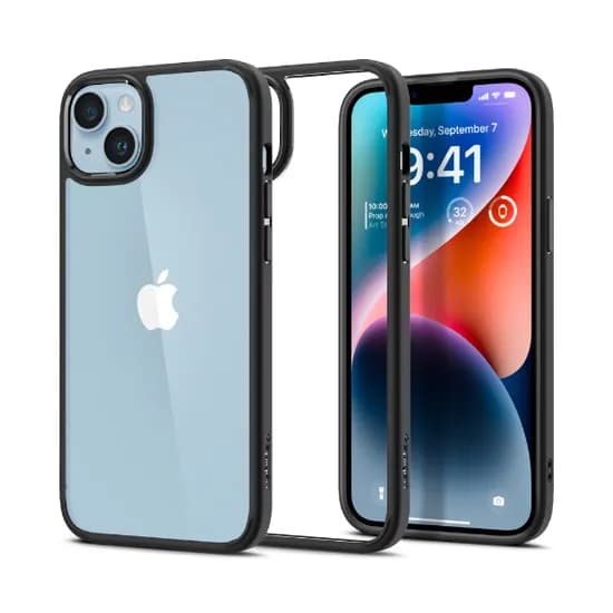Capa para iPhone 14 Spigen Ultra Hybrid ACS05041 - Preto Fosco
