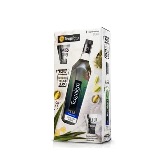 Tequilero Reposado 750ML+2 Copos Tequila