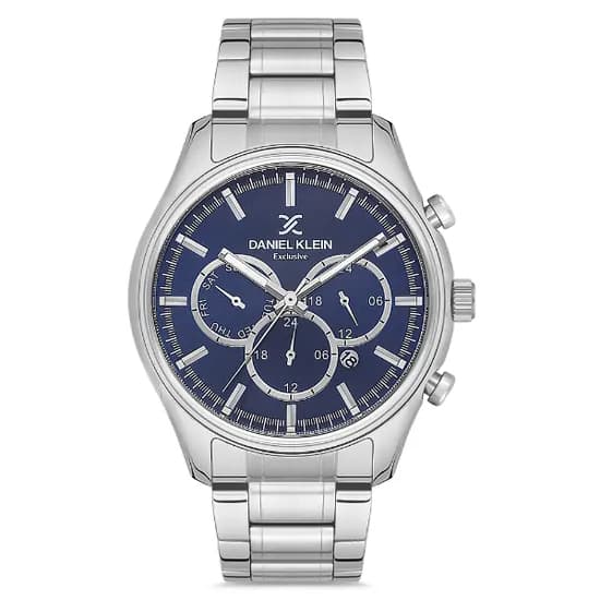 Relogio Analógico Masculino Daniel Klein DK.1.12673-3 Exclusive Gents / Pulseira de Aço Inoxidável - Prata