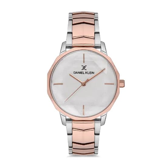 Relógio Analógico Feminino Daniel Klein Premium DK.1.12555-5 - Rosa Ouro/Prata