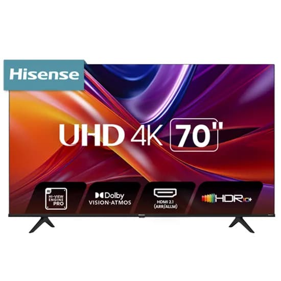 Smart TV LED de 70" Hisense 70A6H 4K Wi-Fi/Bluetooth/HDMI - Black