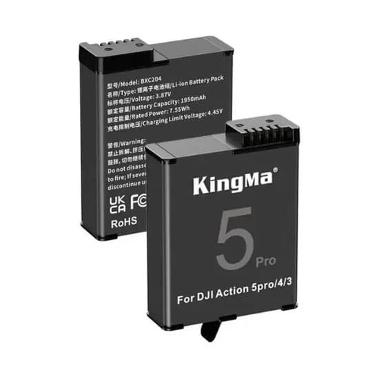 Bateria Kingma BCX204 para Dji Osmo Action 3, 4, 5 e 6