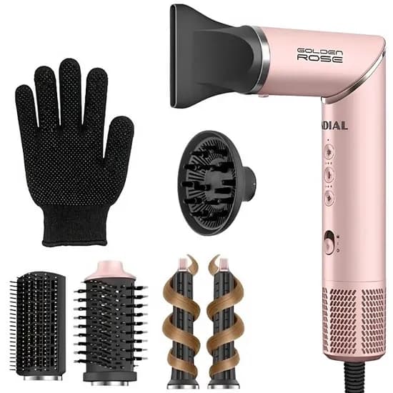 Secador de Cabelo Mondial SM-01-BLDC-GR 5 Em 1 127V ~ 60 HZ - Golden Rose