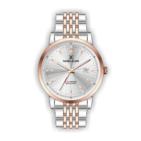 Relógio Analógico Masculino Daniel Klein Premium DK.1.12475-5 - Prata e Rosa Ouro