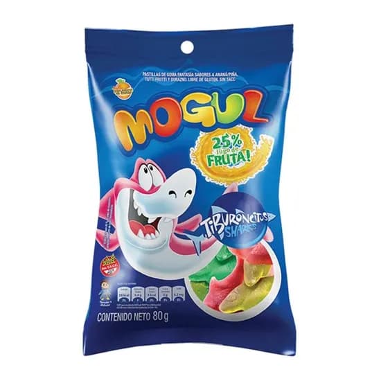 Bala de Gelatina Arcor Mogul Tubarão 80G