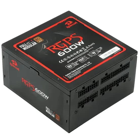 Fonte de Alimentação para PC Redragon RGPS-600W (GC-PS003) 600 Watts 80 Plus - Preta