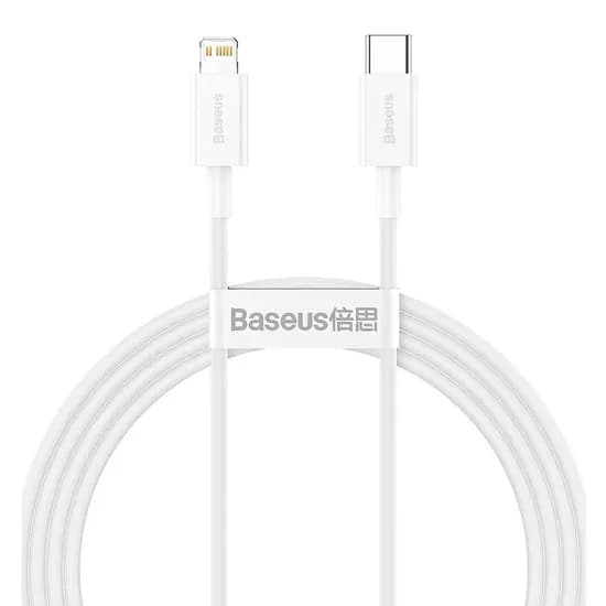 Cabo USB-C A Lightning Baseus CATLYS-B02 Superior 20 W - Branco 1.5 Metros