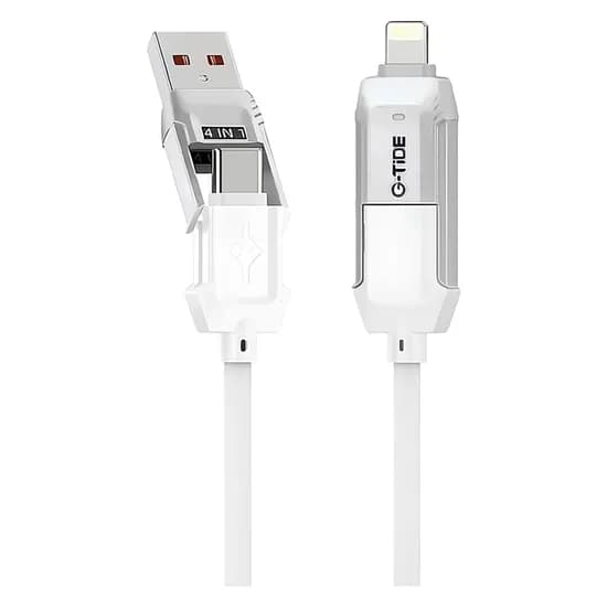 Cabo G-Tide Vida Colorida PC155-3 USB/USB-C/Lightning 1.5 Metros - Branco