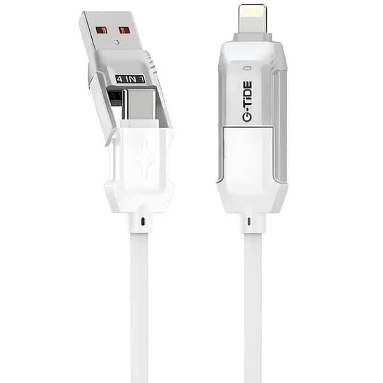 Cabo G-Tide Vida Colorida PC155-3 - 4 Em 1 - 1.5 Metros - Branco