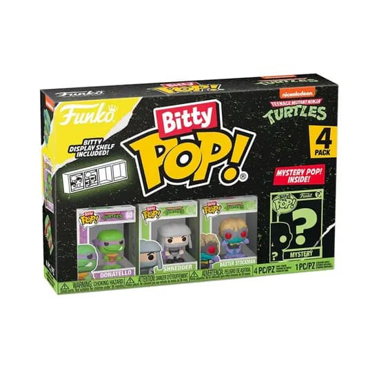 Muñeco Funko Bitty Pop Turtles The Donatello 4 Piezas