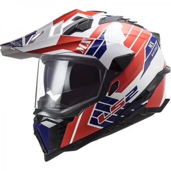 Capacete para Moto LS2 MX701F Explorer Tricomposto Atlantis Blue Red