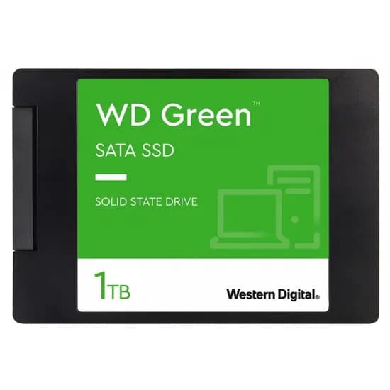 SSD Western Digital WD Green, 1TB, 2.5", SATA 3, Leitura 545MB/s, Gravação 480MB/s, WDS100T3G0A