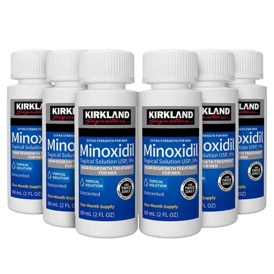 Tratamento Antiqueda de Cabelo Kirkland Minoxidil - 6 Unidades de 60ML