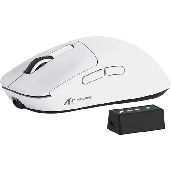 Mouse Gamer Attack Shark X3PRO Dongle 8K Sem Fio - Branco