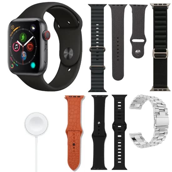 Kit Relogio Smartwatch Ur Ur-X Sport / 7 Em 1 / com Bluetooth / 7 Pulseiras - Preto