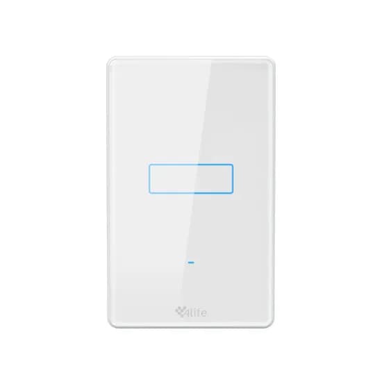 Interruptor Inteligente 4LIFE Smart Light Switch com 1 Tecla Touch - Branco (FL801-1) Tuya Smart Life, Amazon Alexa e Google Assistant 100-240V - 50/60HZ