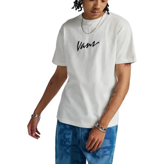 Remera Vans Classic Script SS Blanco