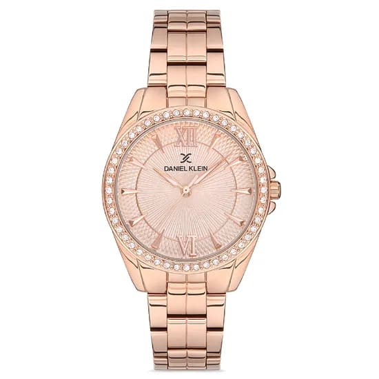 Relógio Analógico Feminino Daniel Klein DK.1.12694-2 Premium Ladies / Pulseira de Aço Inoxidável - Rose Gold