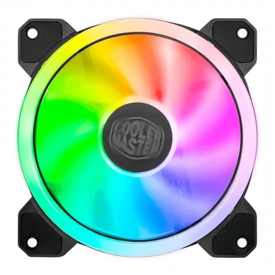 Cooler Fan de Gabinete Cooler Master Masterfan MF120 S3 MFW-B2DN-18NPA-S3, 12 X 12, Argb 3-Pinos/PWM 4-Pinos, 120MM, Preto