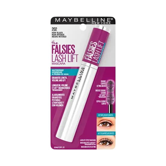 Mascara de Pestañas Maybelline The Falsies Lash Lift A Prueba de Agua 202 Very Black
