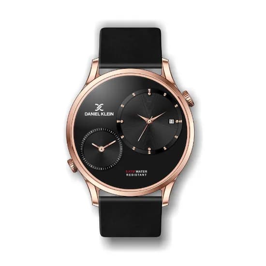 Relógio Analógico Masculino Daniel Klein Premium DK.1.12327-3 - Rosa Ouro e Preto