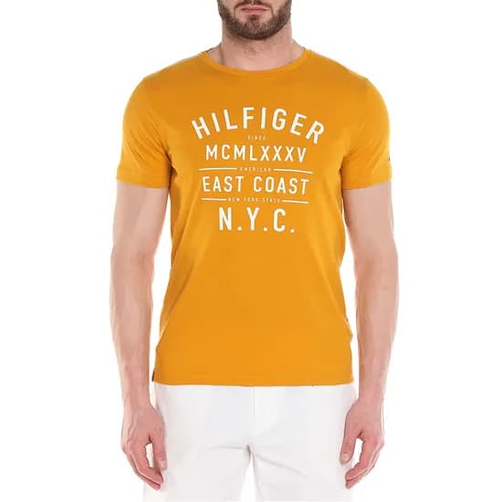 Camiseta Tommy Hilfiger Masculino MW0MW00820-707 L Mostarda