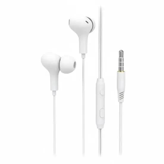 Fone de Ouvido G-Tide MW02 com Microfone e Cabo 3,5MM Branco
