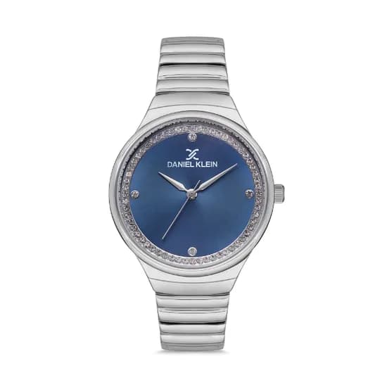 Relógio Analógico Feminino Daniel Klein Premium DK.1.12522-6 - Prata/Azul