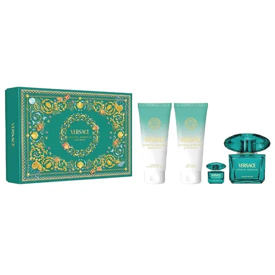 Kit Perfume Versace Crystal Emeralda Edp - Feminino 4 Peças