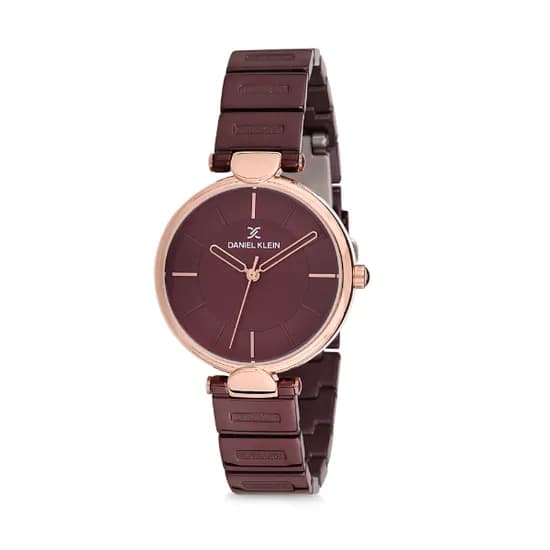 Relógio Analógico Feminino Daniel Klein Premium DK12190-5 - Bordô e Rosa Ouro