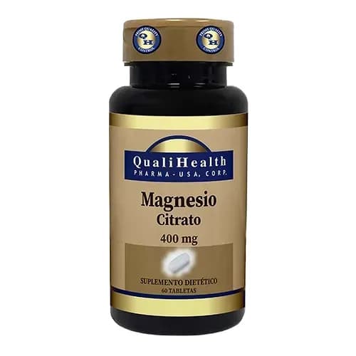 Suplemento Qualihealth Magnesio Citrato 400MG 60 Cápsulas