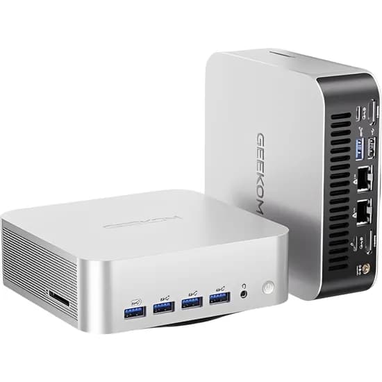 Mini PC Geekom A7 Max AMD Ryzen 9 7940HS 16 GB DDR5 1 TB SSD - Prata/Preto