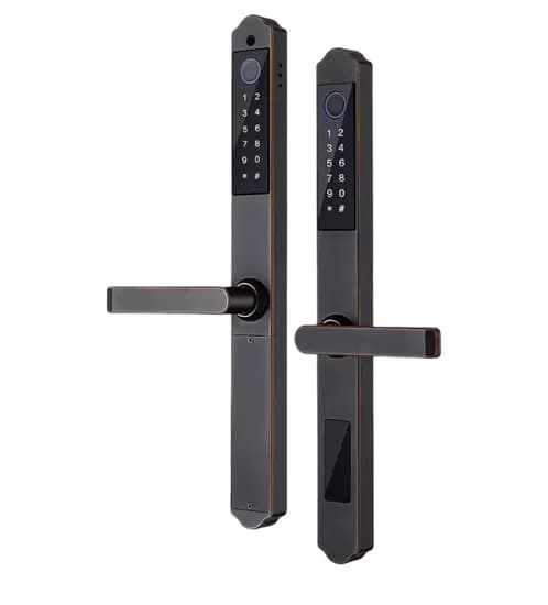 Fechadura Digital S611-2 Wifi Tuya/ Senha/ USB/ Cartão/ Ic Preto