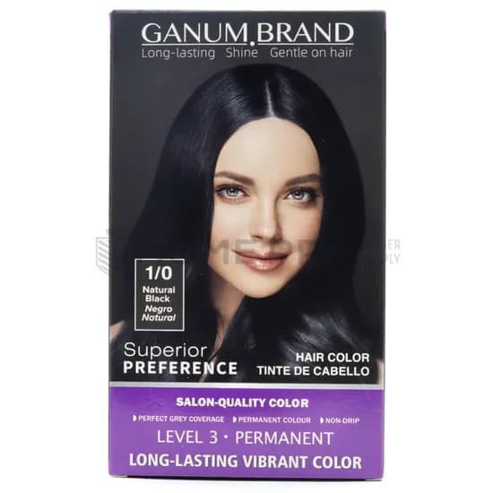 Ganum Brand Hair Color 1/0 Natural Black