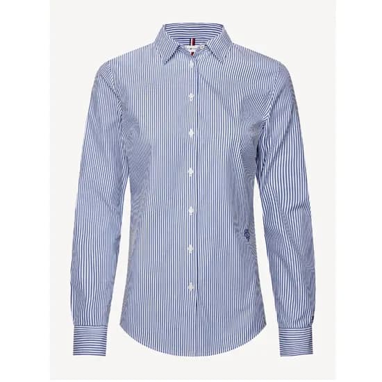 Camisa Tommy Hilfiger Feminina WW0WW26787-0X1-00 32 - YD We STP - Cobal