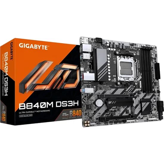 Placa-Mãe Gigabyte B840M DS3H AM5 DDR5