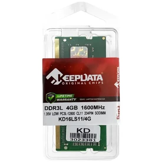 Memória Ram para Notebook 4GB Keepdata KD16LS11/4G DDR3L de 1600MHZ
